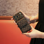 Neue klassische Luxus-Kartenhalter-iPhone-Hülle mit Umhängeriemen