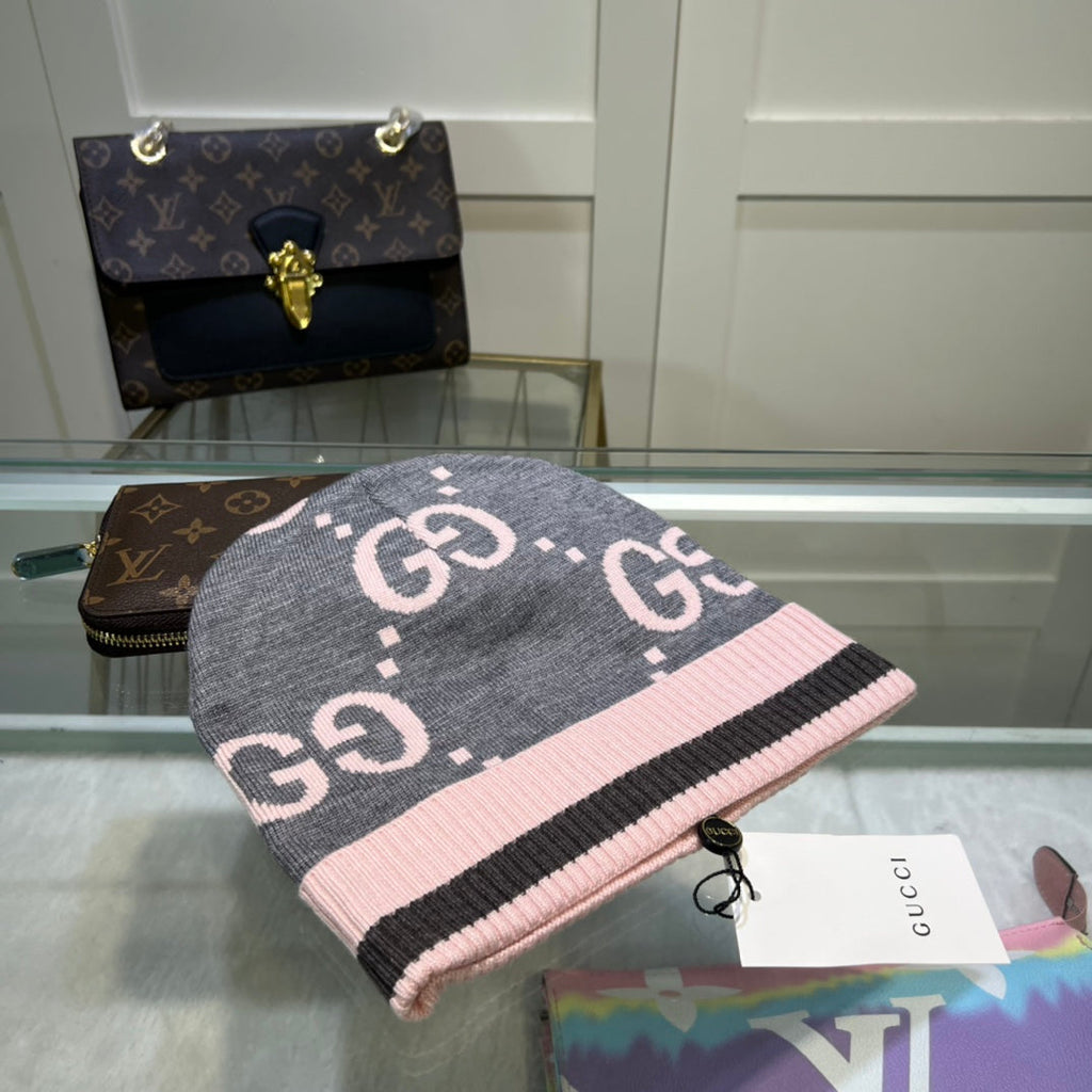 Classic GG Jacquard Wool Knit Beanie | Luxury Designer Winter Hat