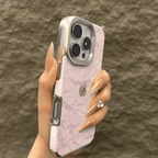 Velvet Snow Texture iPhone Case with Electroplated Frame