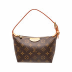 Bolsa de ombro vintage com monograma e alça ajustável