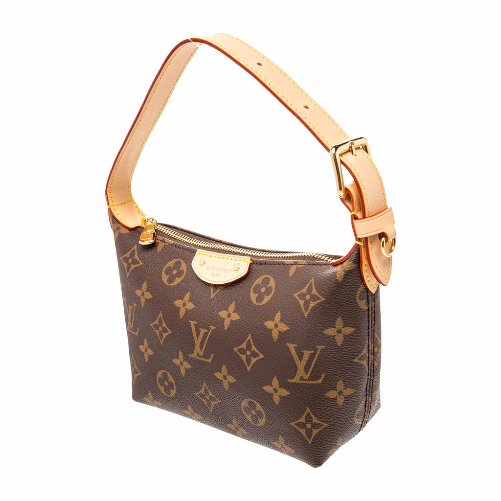 Bolsa de ombro vintage com monograma e alça ajustável