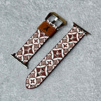 Leather Monogram Apple Watch Bands