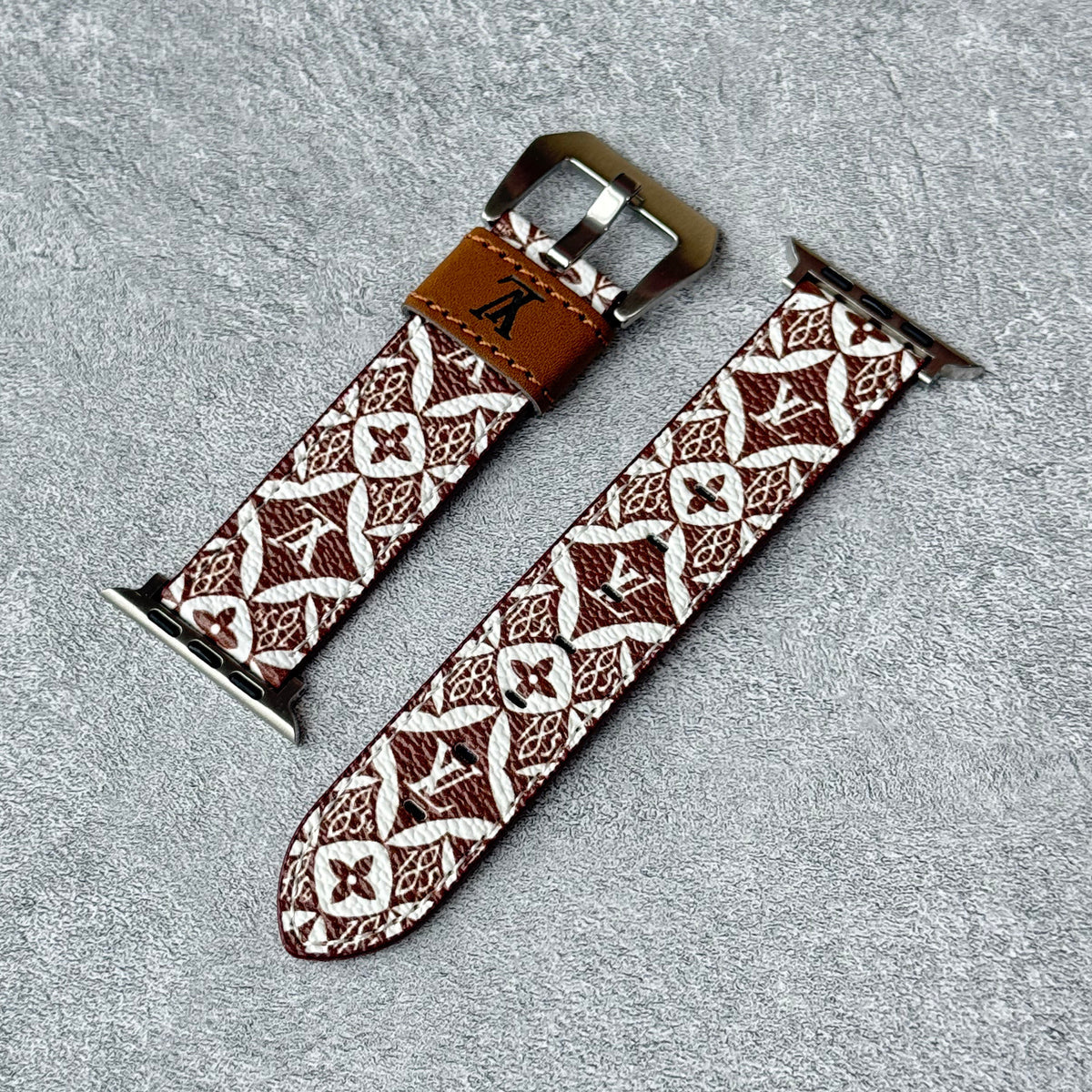 Leather Monogram Apple Watch Bands