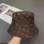 Luxury Monogram Leather Bucket Hat | Luxury Designer 1v Hat