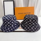 Luxury Monogram Denim Bucket Hat | Luxury Designer 1v Hat