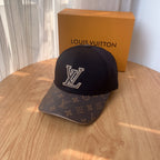 Luxury Embroidered PU Patchwork Baseball Cap