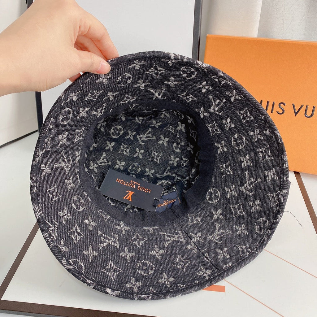 Luxury Monogram Denim Bucket Hat