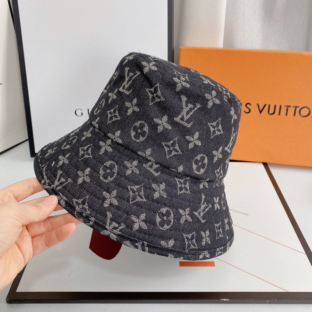 Luxury Monogram Denim Bucket Hat