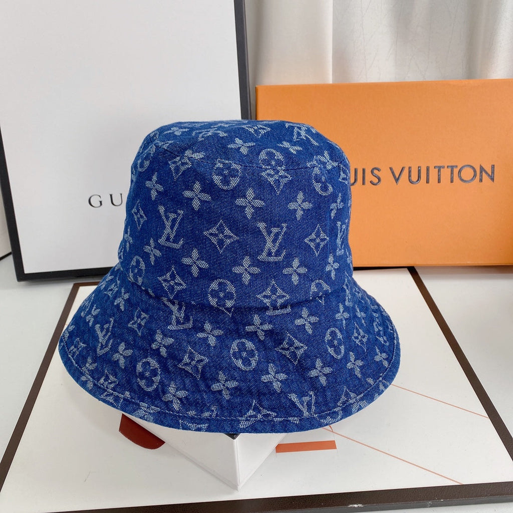 Luxury Monogram Denim Bucket Hat
