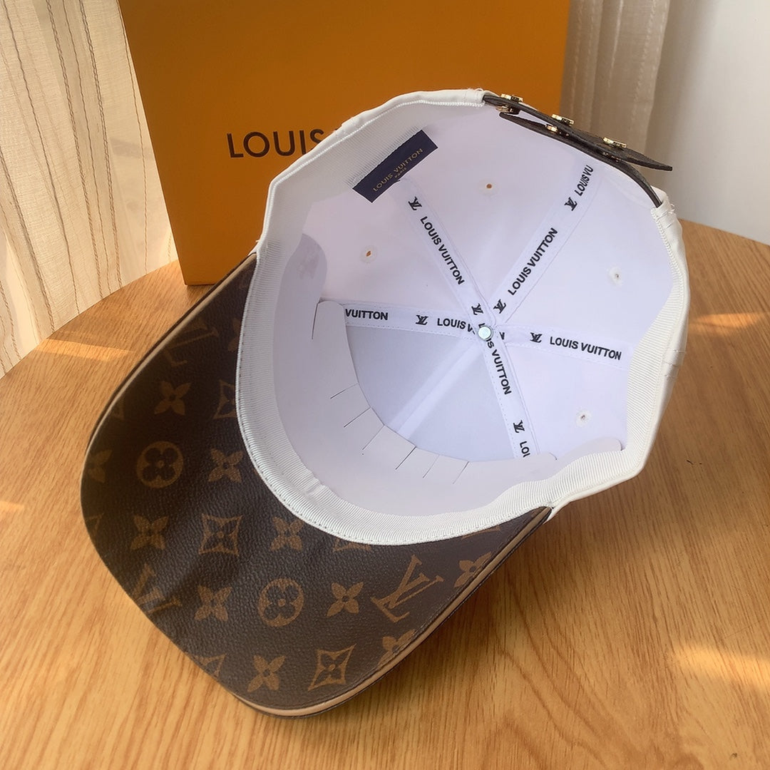 Luxury Embroidered PU Patchwork Baseball Cap