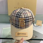 Luxury Baseball Cap Classic Check Embroidered