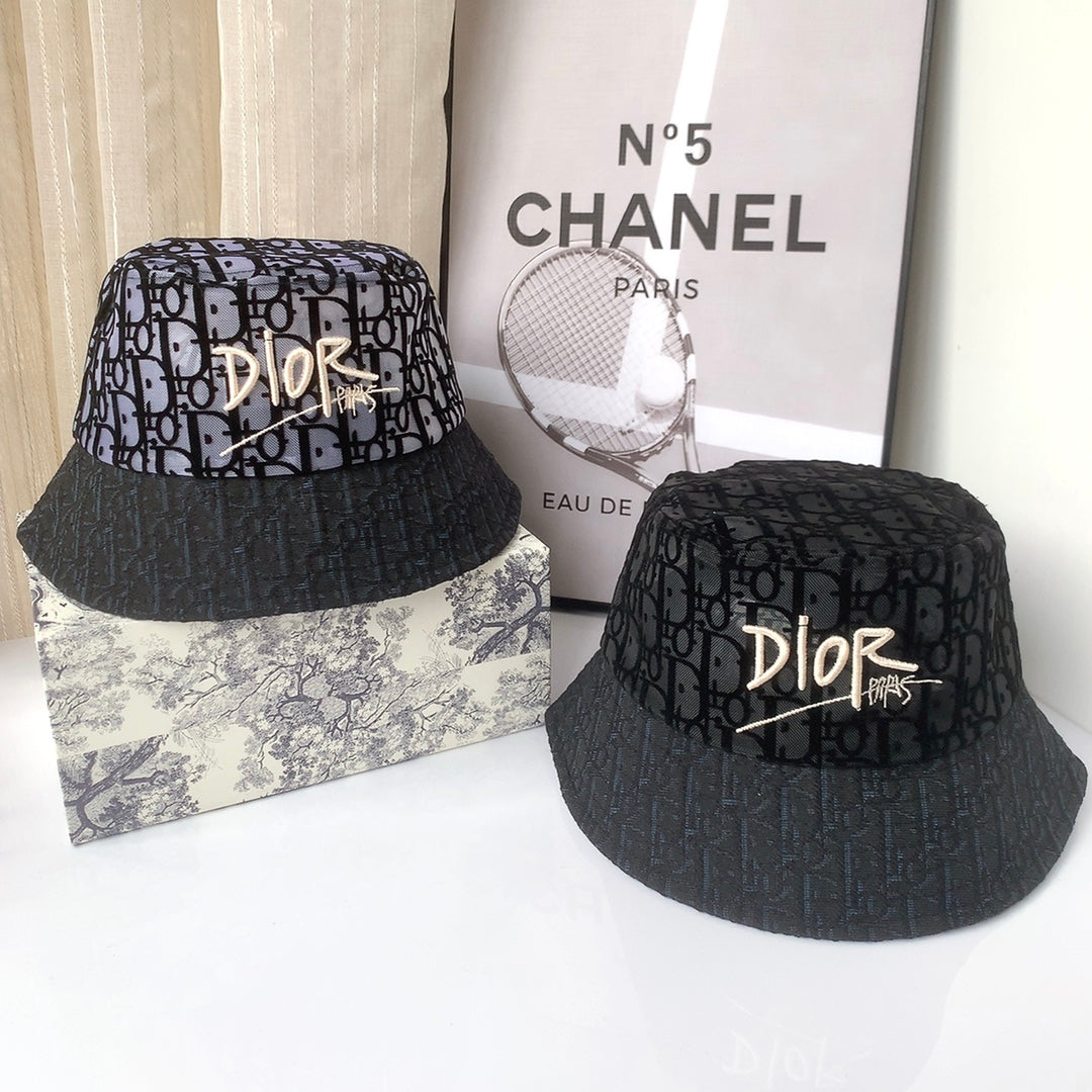 Classic Vintage Lace Flocked Bucket Hat