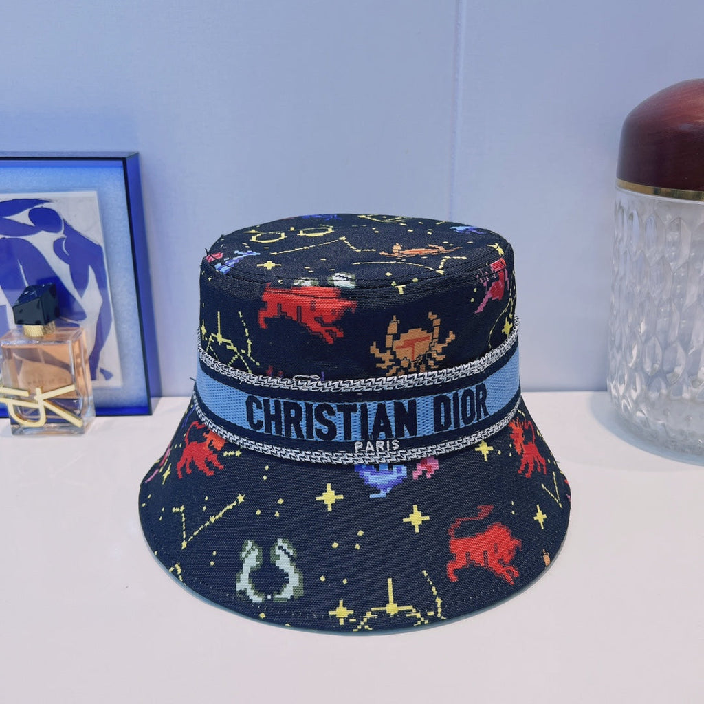 Vintage Oblique Webbing Bucket Hat | Luxury Designer Cotton Bucket Hat
