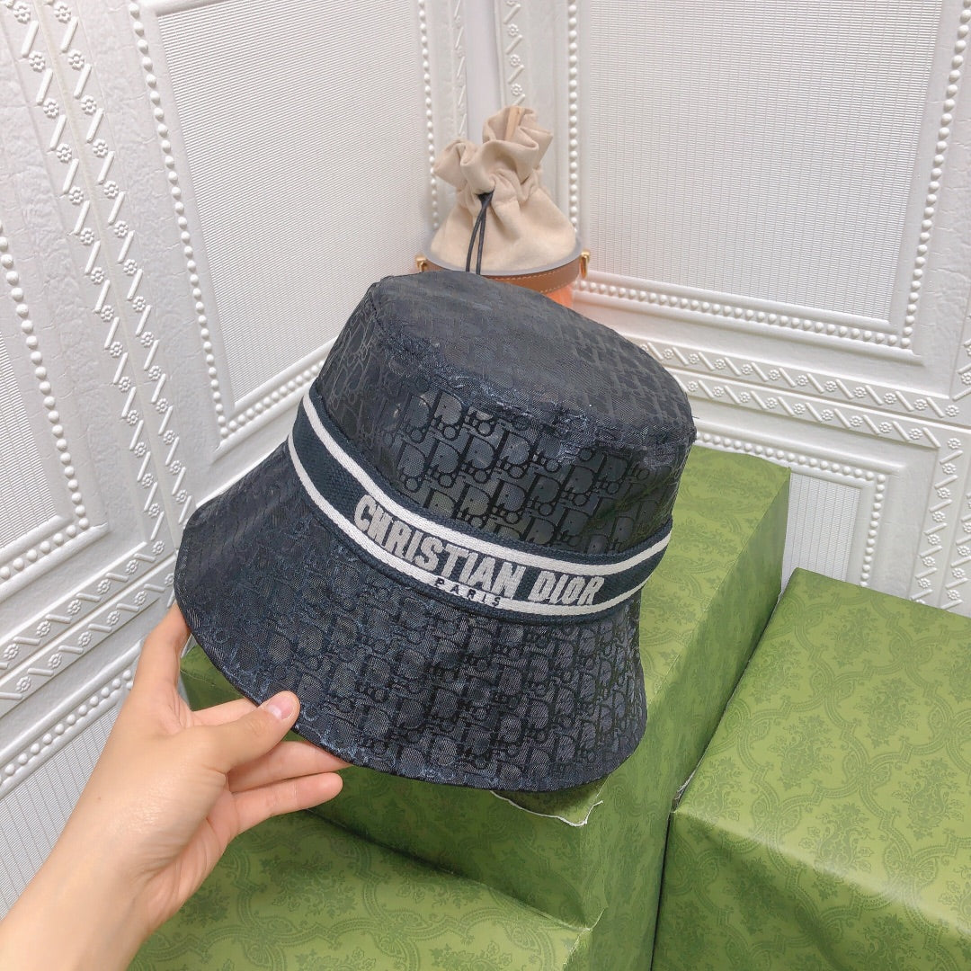 Vintage Sheer Organza Logo Bucket Hat for Women & Men