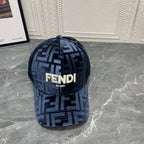 Luxury FF Gold Velvet Baseball Cap | Luxury Designer Adjustable Hat