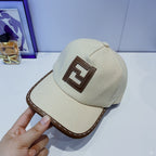 Luxury FF Leather Trim Baseball Cap