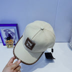 Luxury FF Leather Trim Baseball Cap