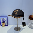 Luxury FF Leather Trim Baseball Cap