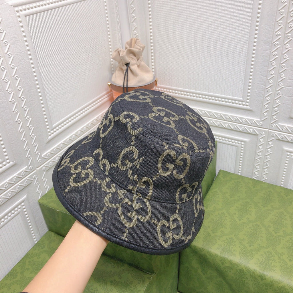 Classic GG Monogram Vintage Canvas Bucket Hat for Men & Women