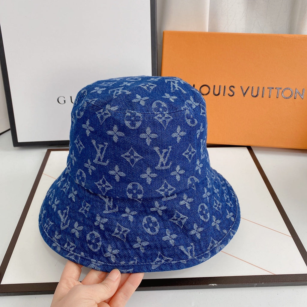 Luxury Monogram Denim Bucket Hat