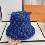 Luxury Monogram Denim Bucket Hat