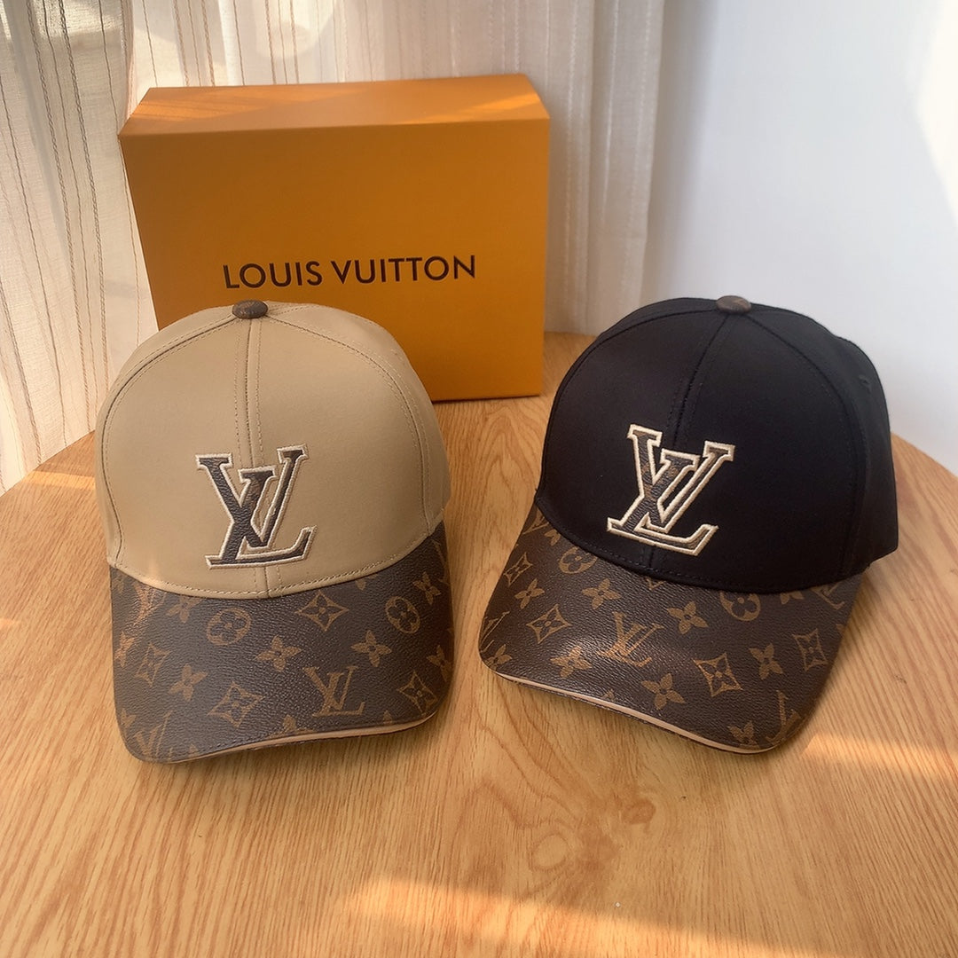 Luxury Embroidered PU Patchwork Baseball Cap