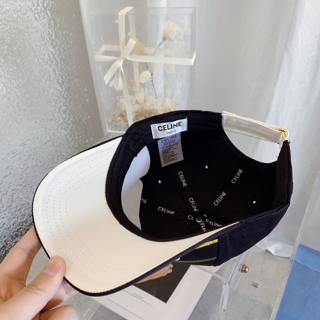 CELINE Embroidered Cotton Baseball Cap | Luxury Designer Adjustable Hat