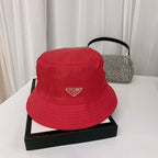 Fashion Triangle Logo Bucket Hat | Luxury Designer Cotton Hat
