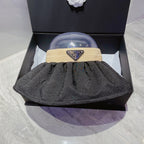 FashionFoldable Crinkled Cotton Sun Visor | Luxury Designer Summer Hat