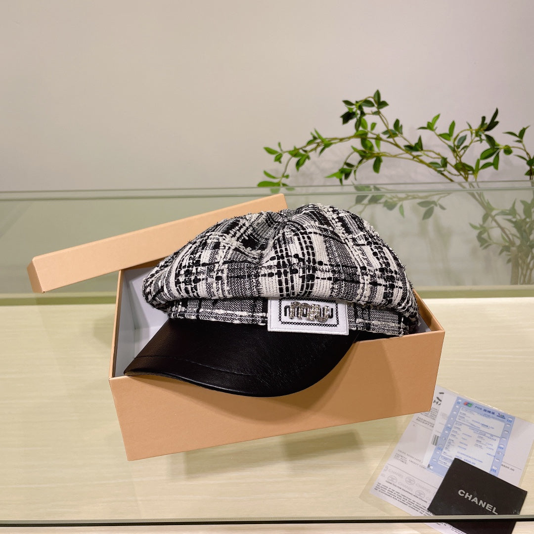 Luxury Tweed Newsboy Cap | Luxury Women's Designer Hat