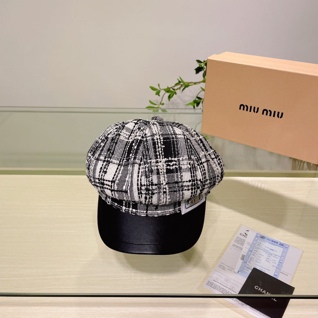 Luxury Tweed Newsboy Cap | Luxury Women's Designer Hat