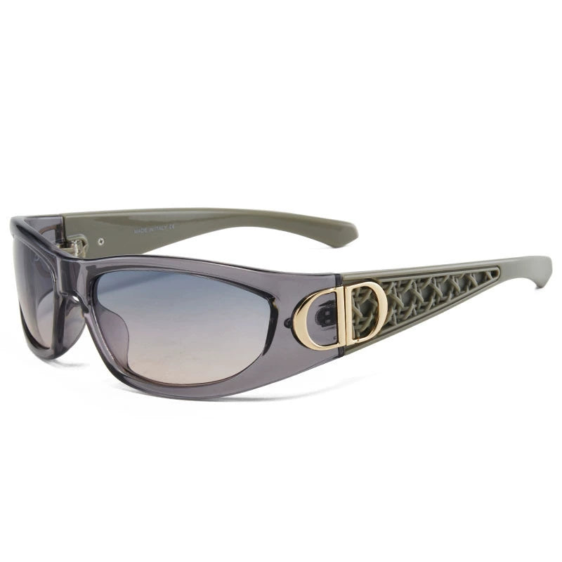 Vintage Oval Shield Sunglasses – Luxury Inspired Retro Fashion Eyewear
