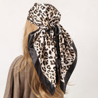 Vintage Chain Print Satin Square Scarf