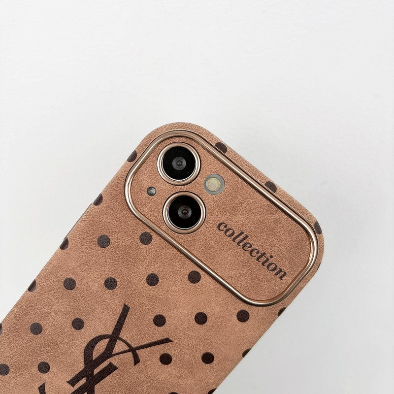 Capa para iPhone em couro marrom Saint