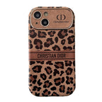 Capa para iPhone em couro marrom fashion