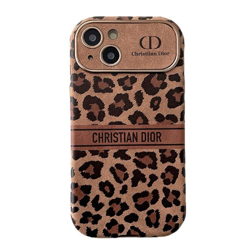 Capa para iPhone em couro marrom fashion