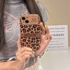 Capa para iPhone em couro marrom fashion