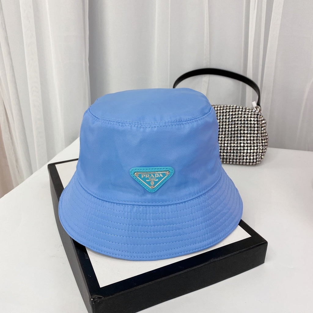 Fashion Triangle Logo Bucket Hat | Luxury Designer Cotton Hat