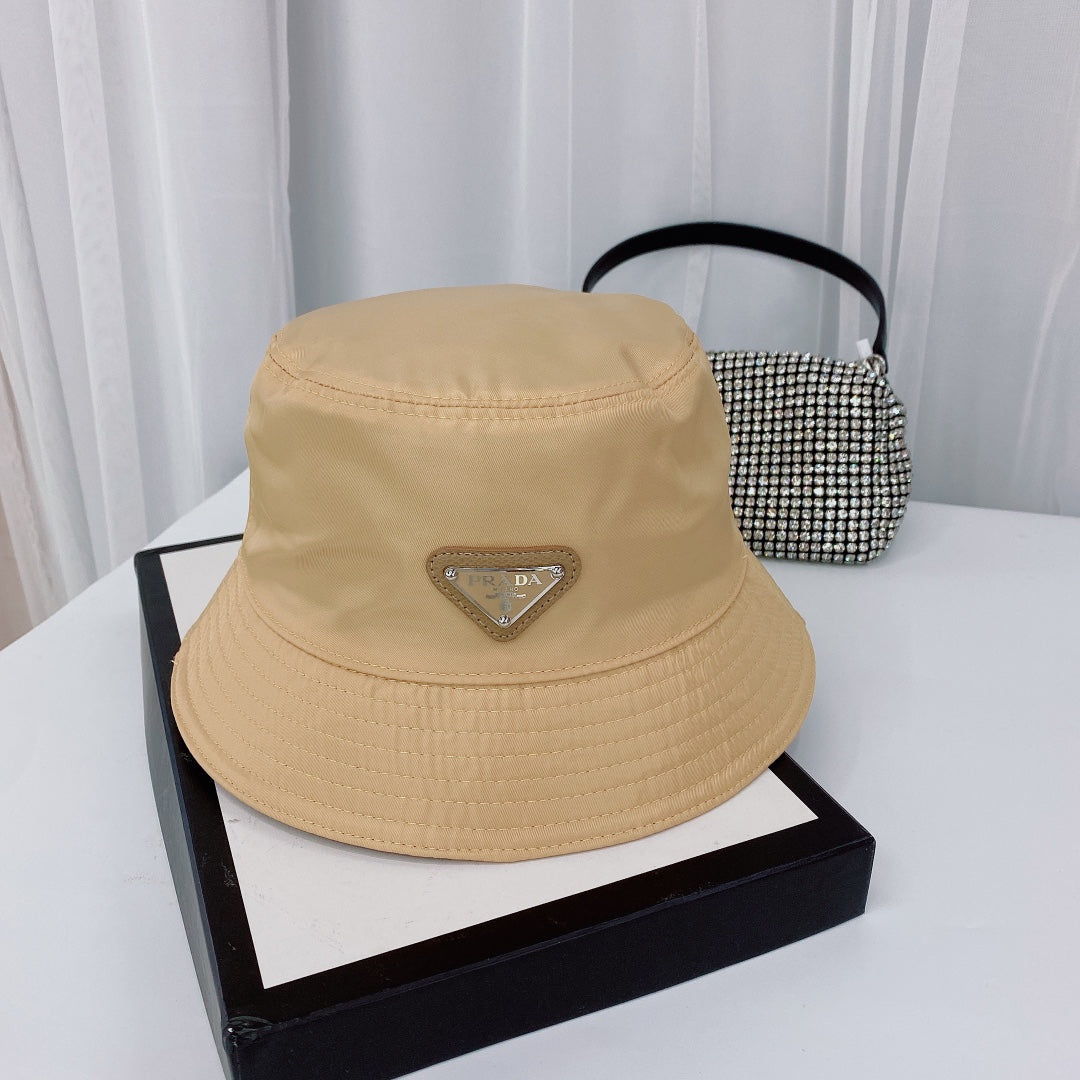 Fashion Triangle Logo Bucket Hat | Luxury Designer Cotton Hat
