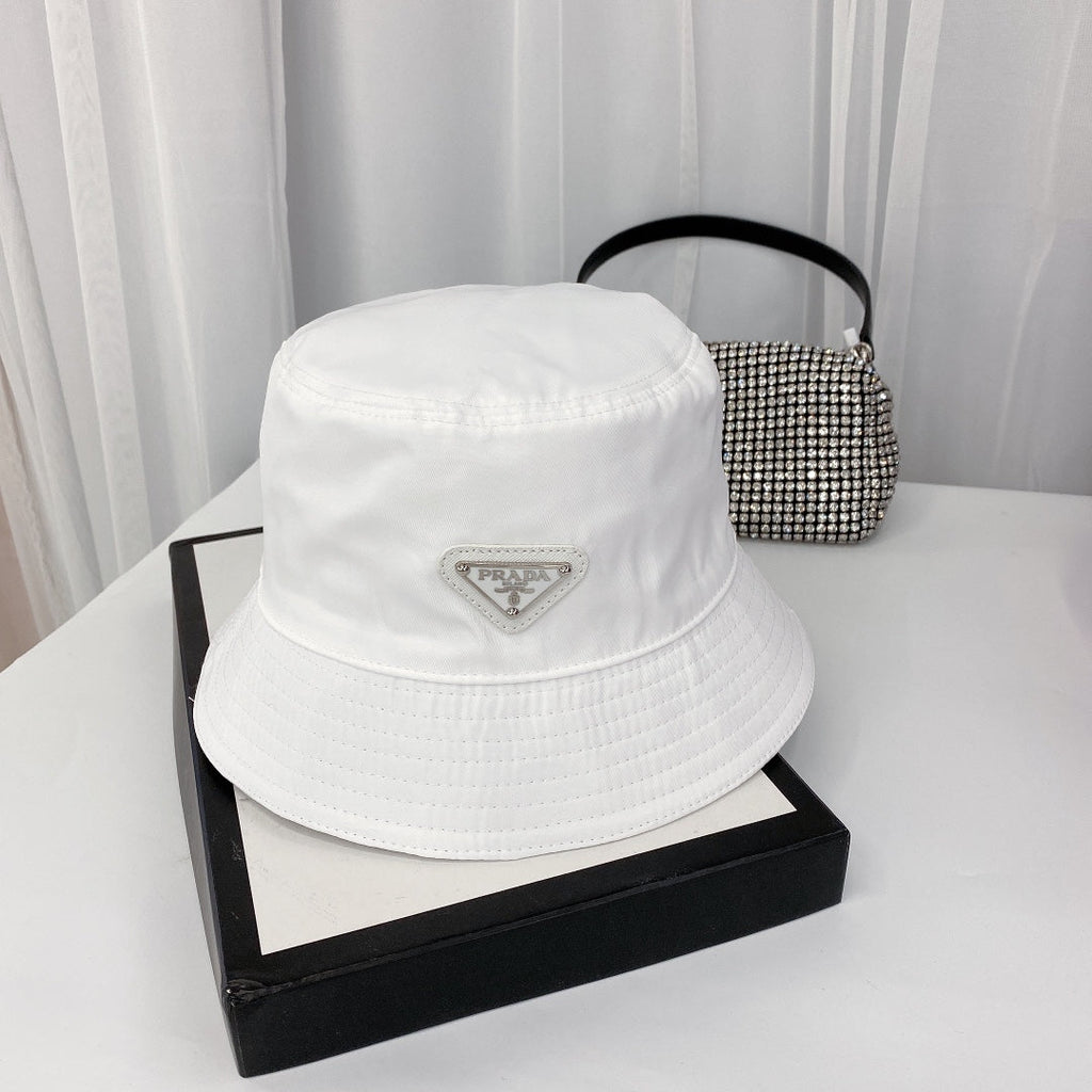 Fashion Triangle Logo Bucket Hat | Luxury Designer Cotton Hat