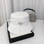Fashion Triangle Logo Bucket Hat | Luxury Designer Cotton Hat
