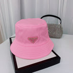 Fashion Triangle Logo Bucket Hat | Luxury Designer Cotton Hat