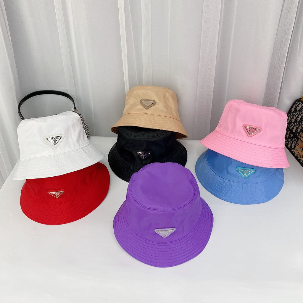 Fashion Triangle Logo Bucket Hat | Luxury Designer Cotton Hat