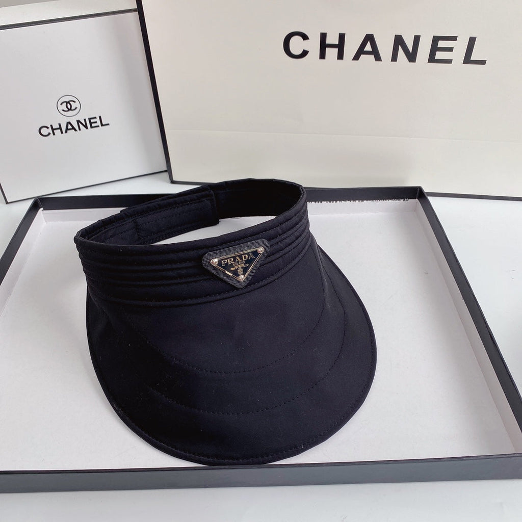 Luxury Fashion Sun Visor Triangle Logo Open Top