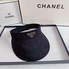 Luxury Fashion Sun Visor Triangle Logo Open Top