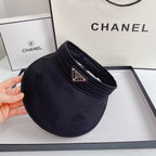 Luxury Fashion Sun Visor Triangle Logo Open Top