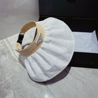 FashionFoldable Crinkled Cotton Sun Visor | Luxury Designer Summer Hat