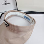 Luxury Fashion Sun Visor Triangle Logo Open Top