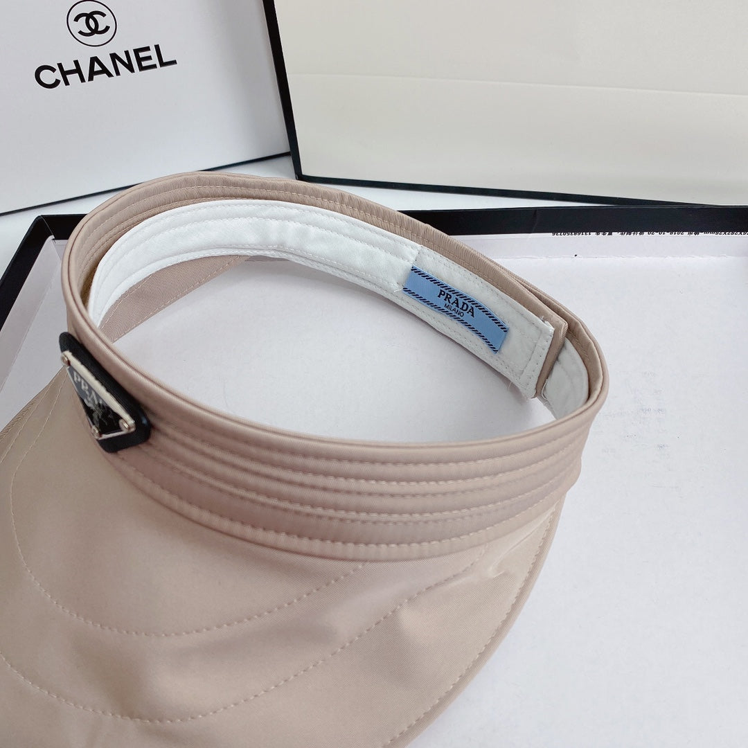 Luxury Fashion Sun Visor Triangle Logo Open Top