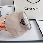 Luxury Fashion Sun Visor Triangle Logo Open Top